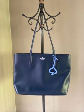 Kate Spade Breanna Tote blue Meduim size tote with Charm